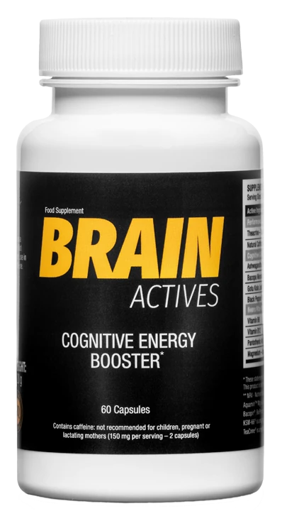 Botella individual del suplemento Brain Actives